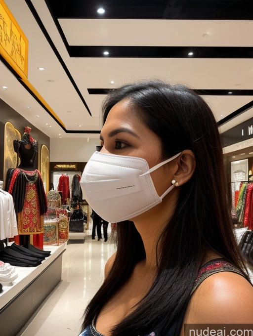related ai porn images free for Woman One Perfect Boobs 30s Sexy Face Black Hair Indian Surrealist Mall Side View Face Mask Traditional
