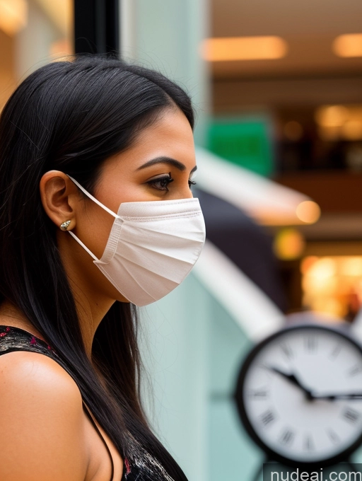 related ai porn images free for Woman One Perfect Boobs 30s Sexy Face Black Hair Indian Surrealist Mall Side View Face Mask Traditional