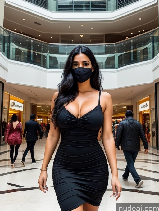 related ai porn images free for Woman One Perfect Boobs 30s Sexy Face Black Hair Indian Surrealist Mall Face Mask Dress