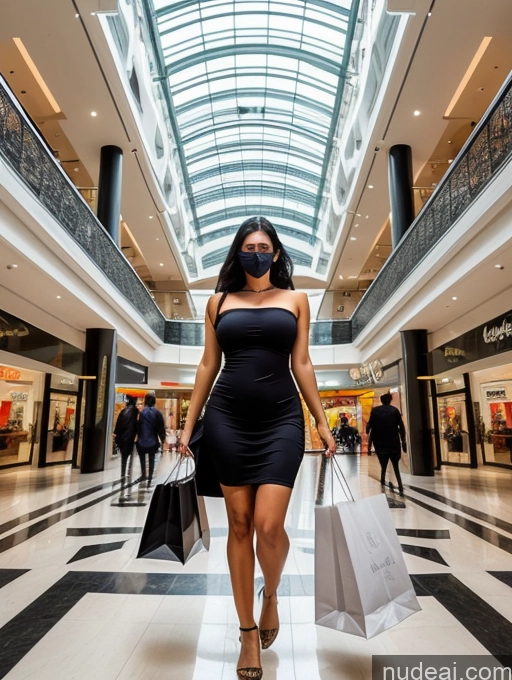 related ai porn images free for Woman One Perfect Boobs 30s Sexy Face Black Hair Indian Surrealist Mall Face Mask Dress