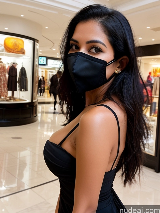 related ai porn images free for Woman One Perfect Boobs 30s Sexy Face Black Hair Indian Surrealist Mall Face Mask Dress
