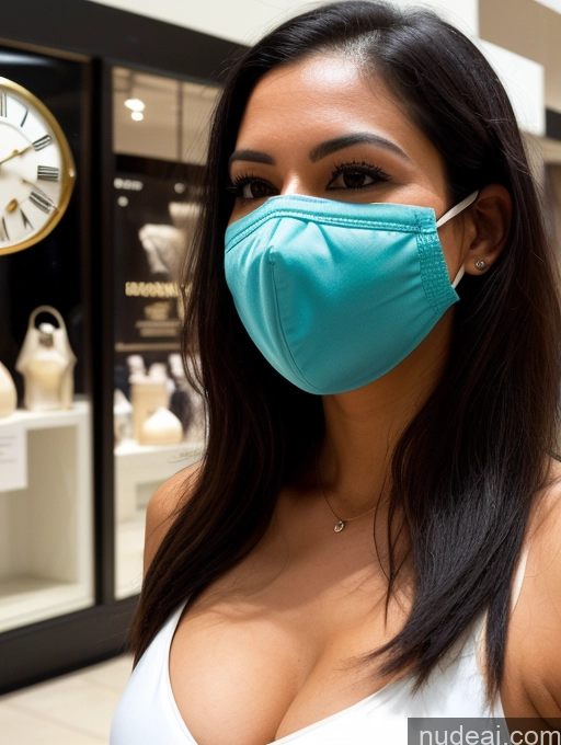 related ai porn images free for Woman One Perfect Boobs 30s Sexy Face Black Hair Indian Surrealist Mall Face Mask Dress