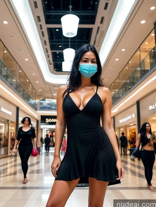 related ai porn images free for Woman One Perfect Boobs 30s Sexy Face Black Hair Indian Surrealist Mall Face Mask Dress
