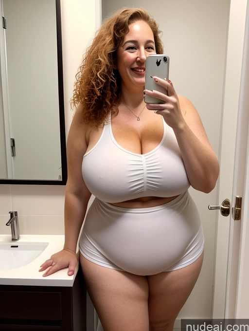related ai porn images free for One Woman Pubic Hair Happy Mirror Selfie Bathroom Front View Tank Top Cleavage Huge Boobs Fat Curly Hair Ginger Big Hips 70s Big Ass Fairer Skin