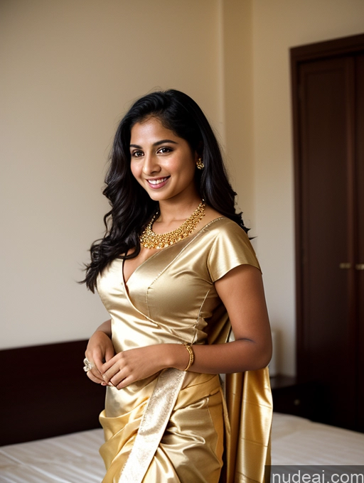 related ai porn images free for Big Hips Tanned Skin 18 Black Hair Happy Straight Indian Bedroom Front View Film Photo Simple Gold Jewelry Cleavage Traditional Sari Satin Scarf Beautiful Thick Short Lingerie Model