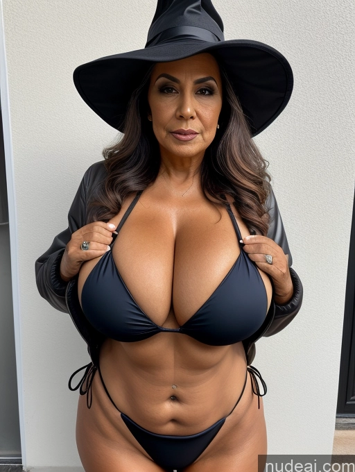 related ai porn images free for One Busty Huge Boobs Thick Tanned Skin Front View Microkini Thong Brazilian Halloween Jacket Witch 70s Construction Worker