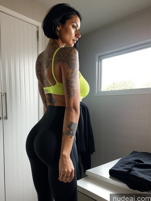 related ai porn images free for Tank Top Spandex Pantyhose Tall Tanned Skin Huge Boobs Tattoos Cleavage Bright Lighting Black Hair Bobcut Changing Room 30s Close-up View Serious