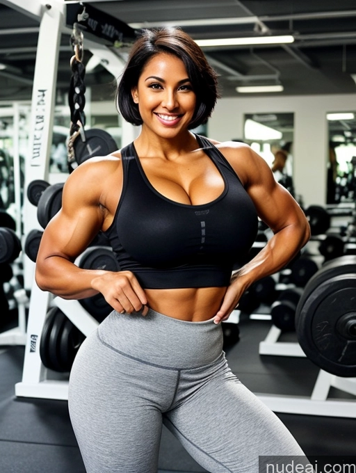 related ai porn images free for Bodybuilder Huge Boobs Muscular Abs Tanned Skin 30s Happy Black Hair Indian Short Hair Cleavage Yoga Pants Gym Working Out Basketball