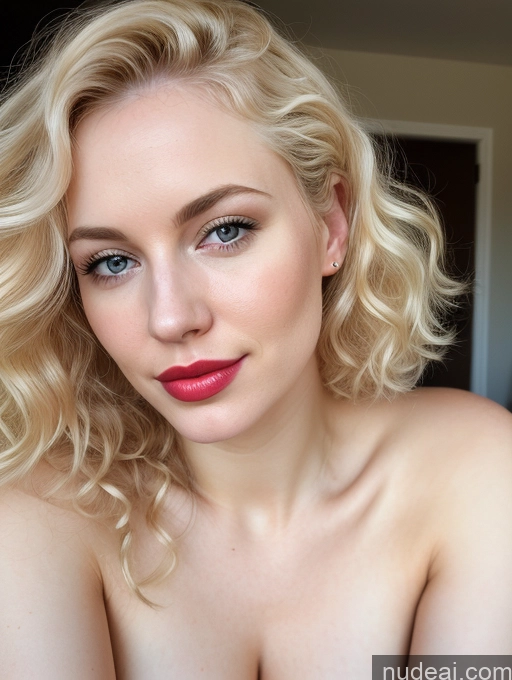 related ai porn images free for Woman Beautiful Lipstick Blonde Russian Close-up View Detailed 20s Fairer Skin Curly Hair