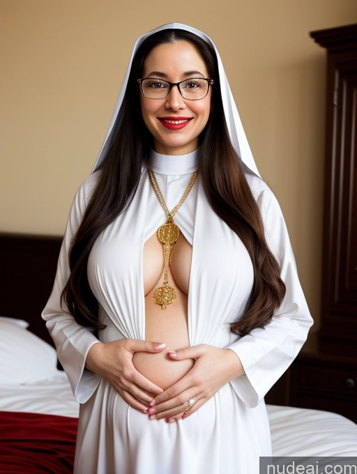 related ai porn images free for Woman One Perfect Boobs Beautiful Glasses Lipstick Pregnant Fairer Skin Short Perfect Body 30s Happy Ginger Long Hair Latina Bedroom Front View Gold Jewelry Nun