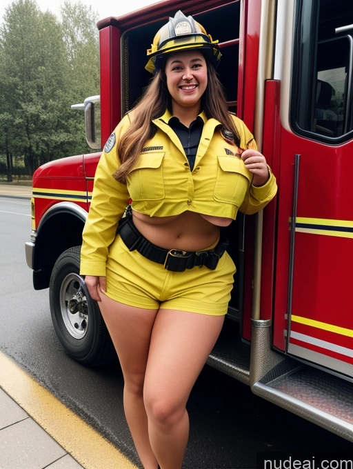 related ai porn images free for Woman One Busty Huge Boobs Big Ass Thick Big Hips Long Hair 20s Happy Full Frontal Brunette White Street Firefighter
