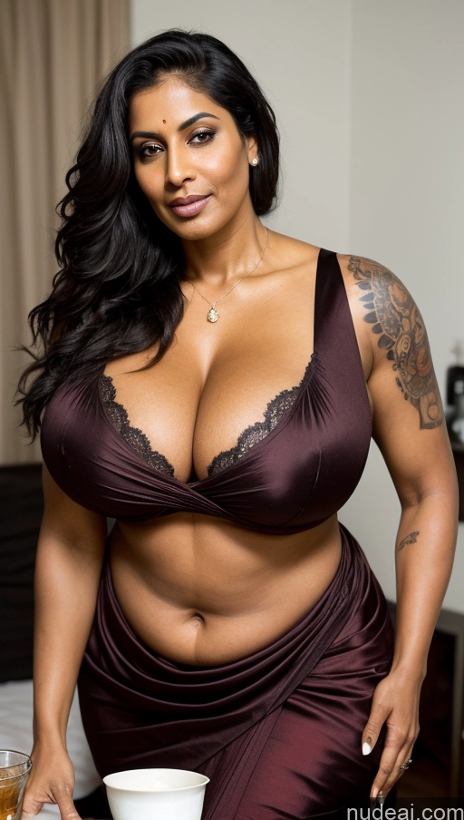 related ai porn images free for Milf Huge Boobs Beautiful Tattoos Big Ass Thick Big Hips Tall Dark Skin 40s Seductive Black Hair Indian Illustration Close-up View Sari Cleavage Detailed Sexy Face Party Messy Busty Muscular