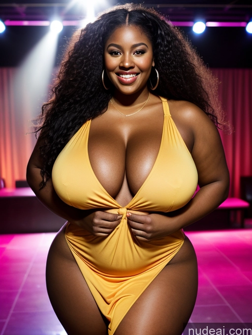 related ai porn images free for Woman One Busty Huge Boobs Big Ass Thick Chubby Big Hips Long Hair Dark Skin 20s Happy Black Hair Black Club Dress Full Frontal