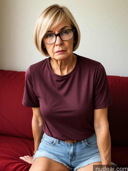 related ai porn images free for Short Glasses Blonde Czech Short Shorts Shirt Boots Couch Angry Skinny 70s Bobcut