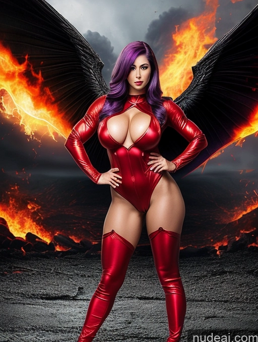 related ai porn images free for Superheroine Superhero Asian Purple Hair Hell Huge Boobs Muscular Big Ass Abs Beautiful Nude Devil