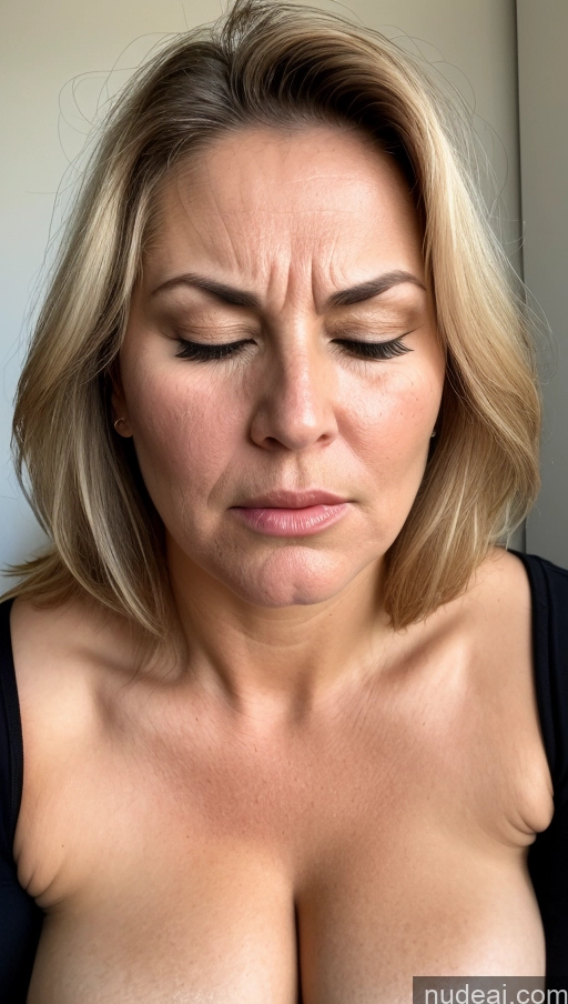 related ai porn images free for Milf Two Beautiful Thick Chubby Cumshot Nude Detailed 40s Front View Blonde Teacher White Serious Orgasm Seductive Shocked Angry Sexy Face