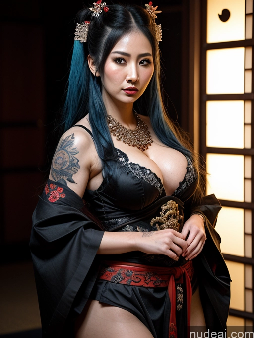 related ai porn images free for Busty Beautiful Fairer Skin Oiled Body Blue Hair Ponytail Korean Geisha Dark Lighting Alternative Khorne Hell Dynamic View Tattoos Serious Seductive Cleavage