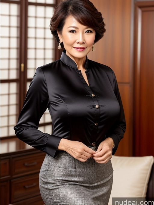 related ai porn images free for Woman Busty Perfect Boobs Beautiful Perfect Body 70s Pixie Chinese Blouse Bra Jacket Professor Stylish Suit Detailed Dark Lighting Secretary