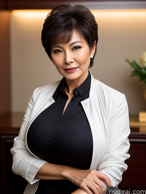 related ai porn images free for Woman Busty Perfect Boobs Beautiful Perfect Body 70s Pixie Chinese Blouse Bra Jacket Professor Stylish Suit Detailed Dark Lighting Secretary