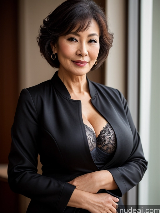 related ai porn images free for Woman Busty Perfect Boobs Beautiful Perfect Body 70s Pixie Chinese Blouse Bra Jacket Professor Stylish Suit Detailed Dark Lighting Secretary