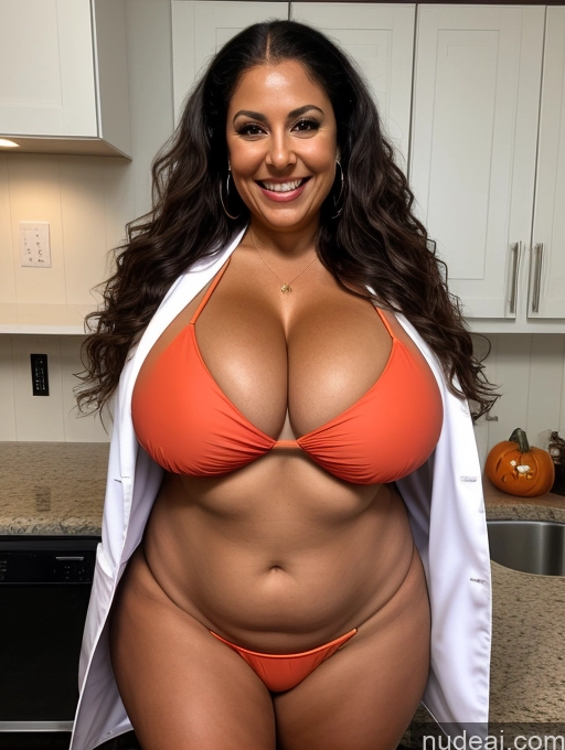 related ai porn images free for One Busty Huge Boobs Thick Tanned Skin 60s Laughing Front View Microkini Thong Lumberjack Lab Coat Latina Halloween