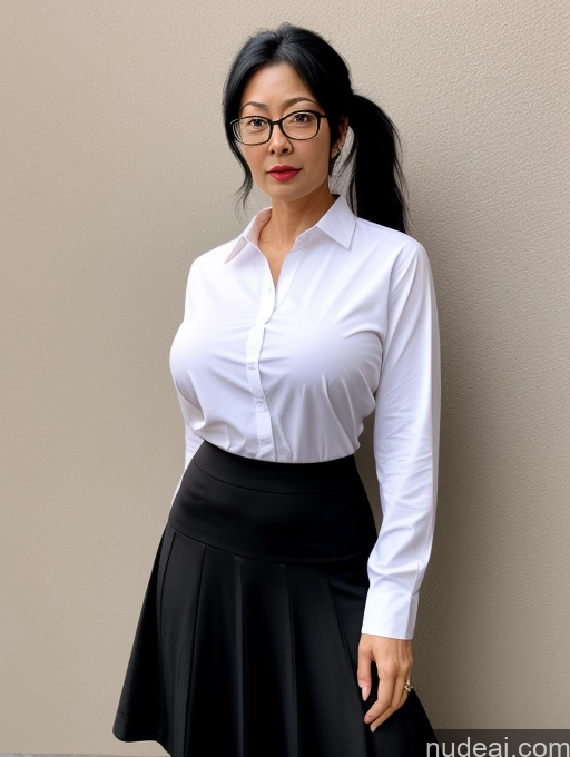 related ai porn images free for Glasses Busty Small Tits Skinny Two Asian Serious Ahegao Black Hair Ponytail Long Skirt Shirt Casual 60s
