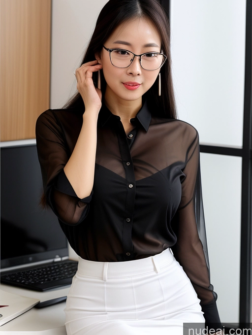 related ai porn images free for Glasses Busty Small Tits Skinny Two Asian Black Hair Ponytail Long Skirt Shirt Casual 70s Office Serious Ahegao Shocked Transparent