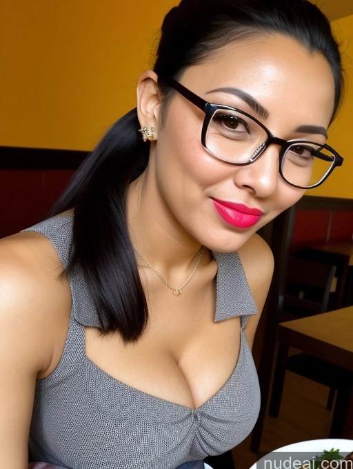 related ai porn images free for Tall Busty Black Hair Dress Long Skirt Ponytail Happy Ahegao Polo Blouse Pouting Lips Ethiopian Two 70s Glasses Restaurant