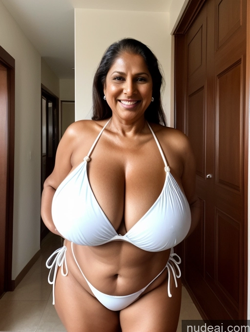related ai porn images free for One Busty Huge Boobs Thick Tanned Skin 60s Front View Microkini Thong Laughing Maid Indian