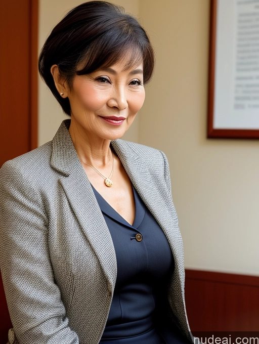 related ai porn images free for Woman Perfect Boobs Beautiful Perfect Body 70s Pixie Jacket Professor Secretary Stylish Suit Traditional Detailed Chinese Blouse Cleavage
