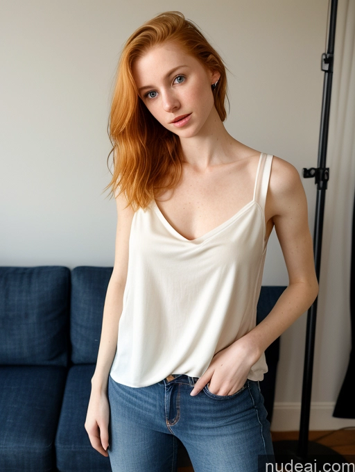 related ai porn images free for Woman One Skinny Short Perfect Boobs Fairer Skin 18 Straight Irish Simple Detailed Dark Lighting Blonde Jeans Shirt