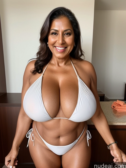 related ai porn images free for One Busty Huge Boobs Thick Tanned Skin Laughing Front View Microkini Thong 60s Indian Maid