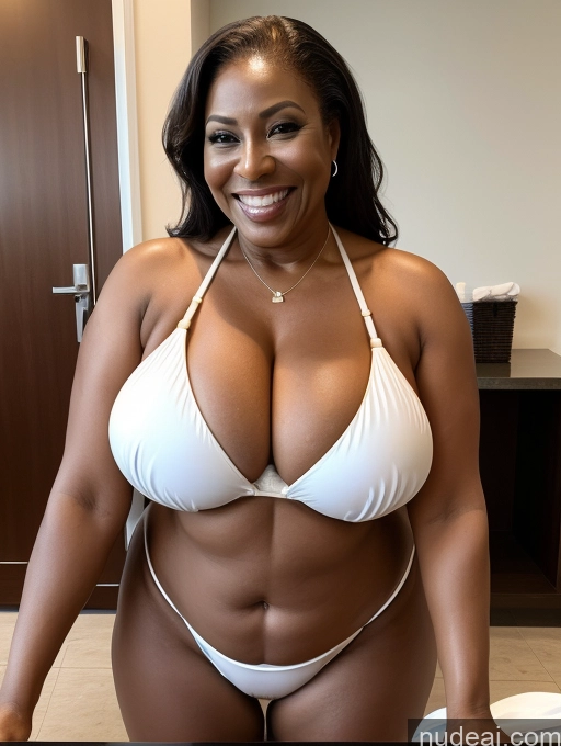 related ai porn images free for One Busty Huge Boobs Thick Tanned Skin Laughing Front View Microkini Thong 60s Nigerian Maid