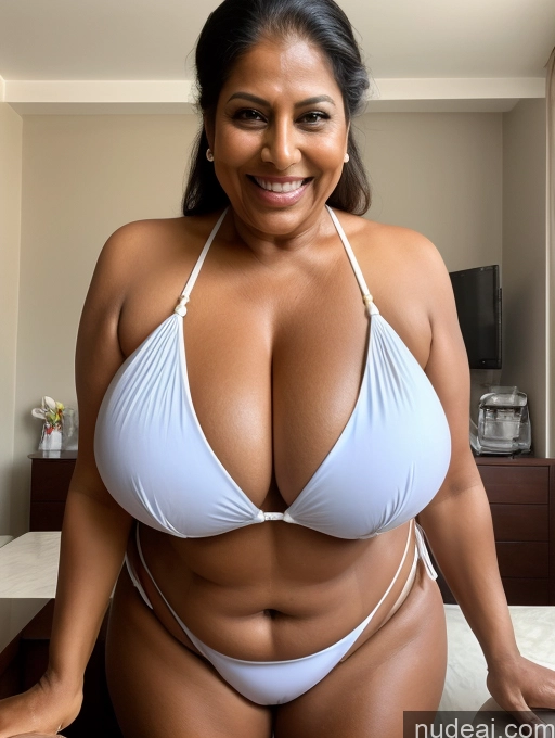 related ai porn images free for One Busty Huge Boobs Thick Tanned Skin 60s Laughing Front View Microkini Thong Indian Maid