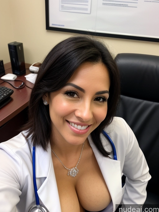 related ai porn images free for Woman One Perfect Boobs Beautiful Perfect Body Short 30s Happy Black Hair Long Hair Latina Office Front View Blowjob Doctor Diamond Jewelry