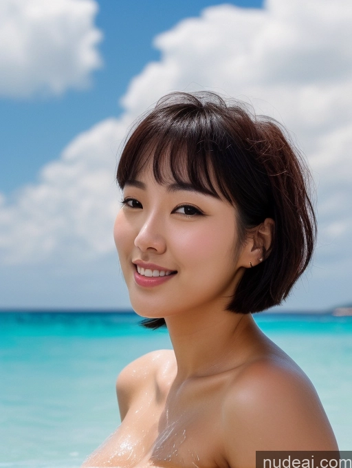related ai porn images free for One Woman Perfect Boobs Beautiful Perfect Body 18 Happy Seductive Sexy Face Black Hair Short Hair Korean Surrealist Beach Front View Cumshot Nude Detailed