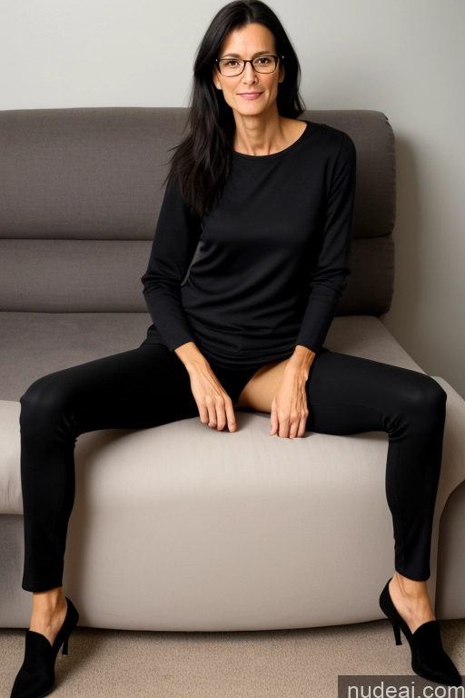related ai porn images free for Czech Skinny Long Legs Black Hair Small Ass Casual Dress Glasses 50s Couch Long Hair Back View Tall