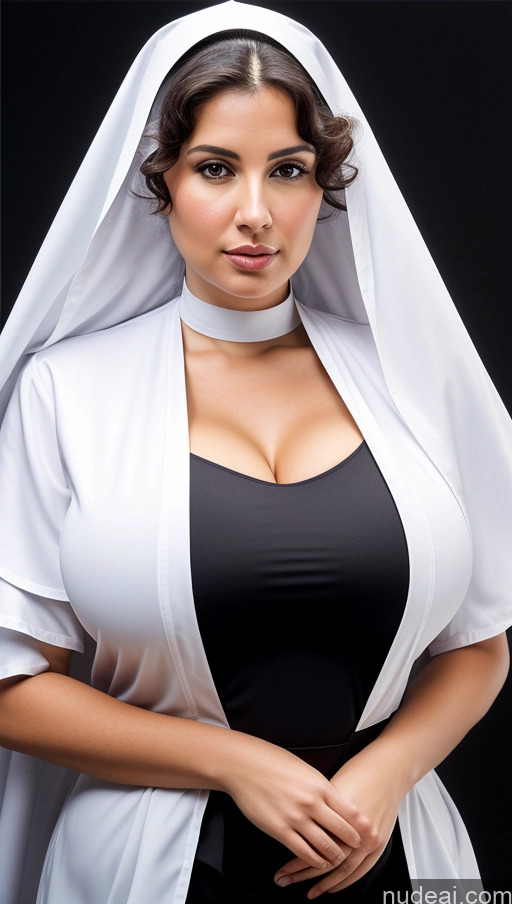 related ai porn images free for Busty Perfect Boobs Beautiful Big Hips Thick Perfect Body Serious Curly Hair Front View Nun 30s Cleavage White
