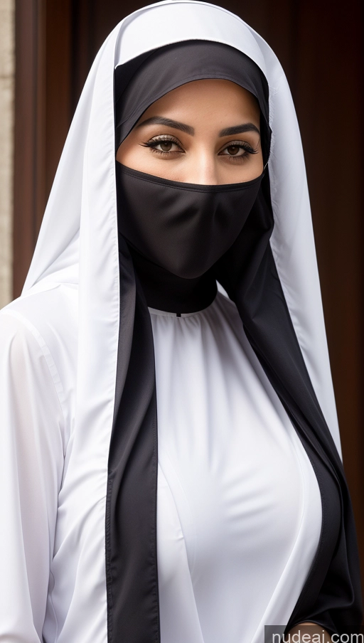 related ai porn images free for Busty Perfect Boobs Beautiful Big Hips Thick Perfect Body Serious Curly Hair Front View Nun 30s Cleavage White Niqab