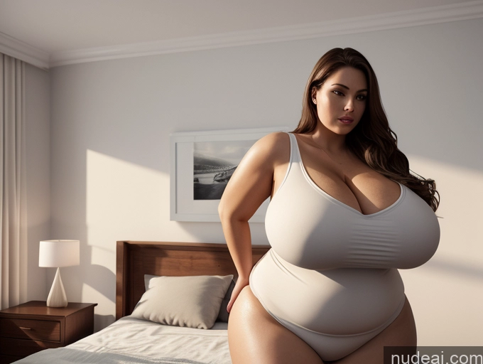 related ai porn images free for Woman One Busty Huge Boobs Big Ass Thick Chubby Big Hips Pubic Hair Long Hair 40s Serious Brunette White Bedroom Cleavage Dynamic View Panties Tank Top 3d