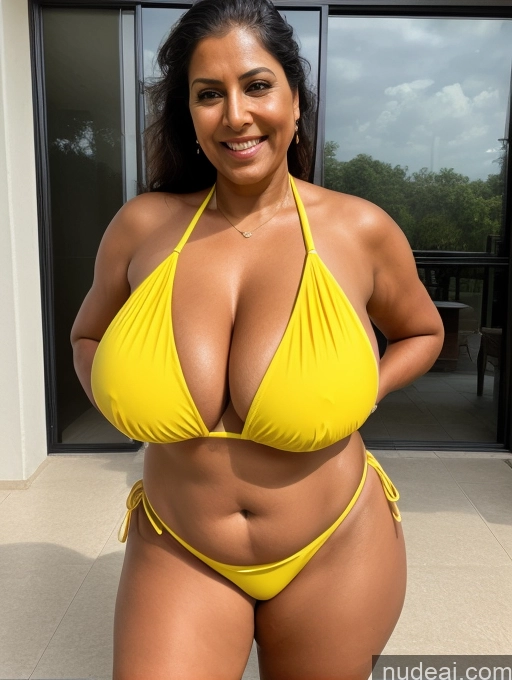 related ai porn images free for One Busty Huge Boobs Thick Tanned Skin 60s Laughing Front View Microkini Thong Maid Indian Construction Worker