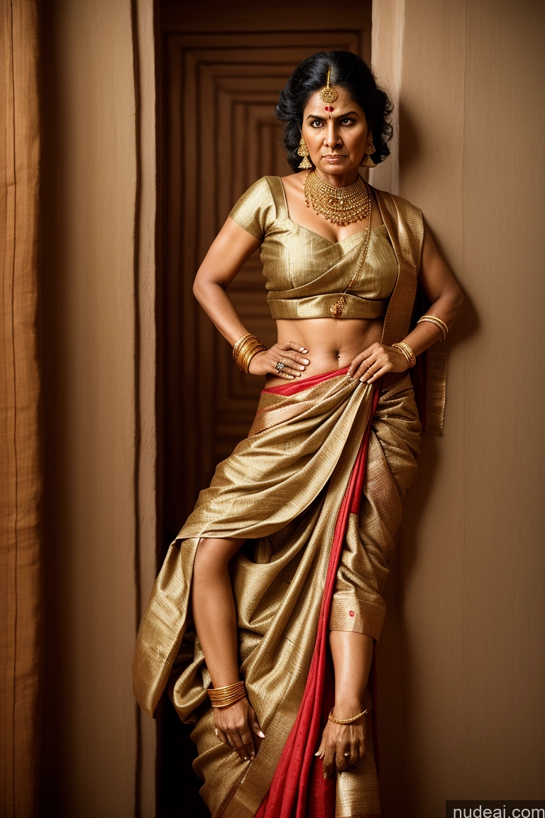 related ai porn images free for Milf Dark Skin Fairer Skin 50s Angry Black Hair Indian Sari Traditional Tribal Gold Jewelry Jewelry