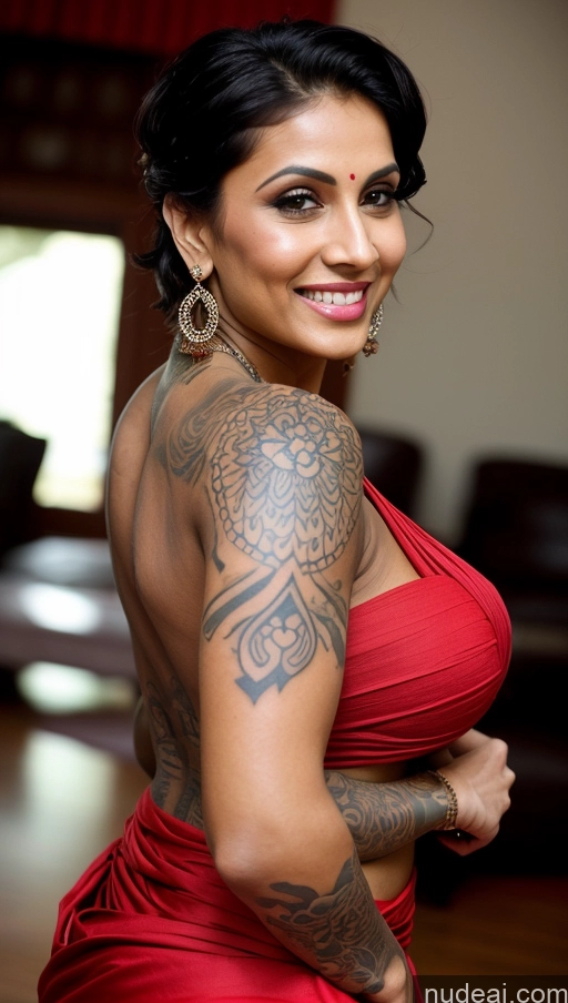 related ai porn images free for Milf Huge Boobs Beautiful Tattoos Muscular Big Ass Thick Big Hips Tall Dark Skin 40s Laughing Ginger Close-up View Cleavage Detailed Sexy Face Indian Goth Sari Party Pixie