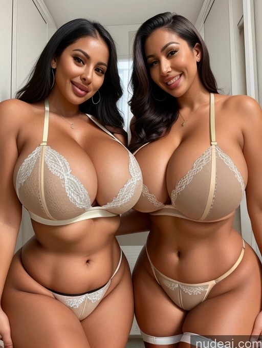 related ai porn images free for Two Busty Huge Boobs Thick Tanned Skin 20s Laughing Brazilian Front View EdgDL, Lingerie Set, Wearing EdgDL, Chic Lingerie Nurse