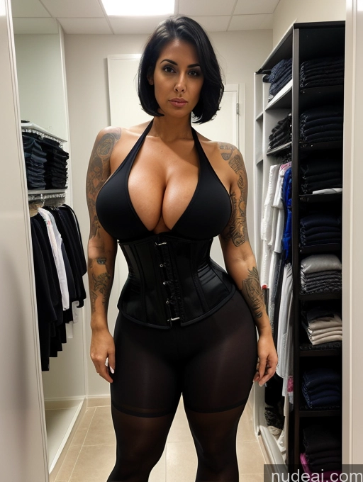 related ai porn images free for Tank Top Spandex Pantyhose Tall Tanned Skin Huge Boobs Tattoos Cleavage Bright Lighting Black Hair Bobcut Front View Milf Changing Room 30s Serious Corset Sad Stockings Thick