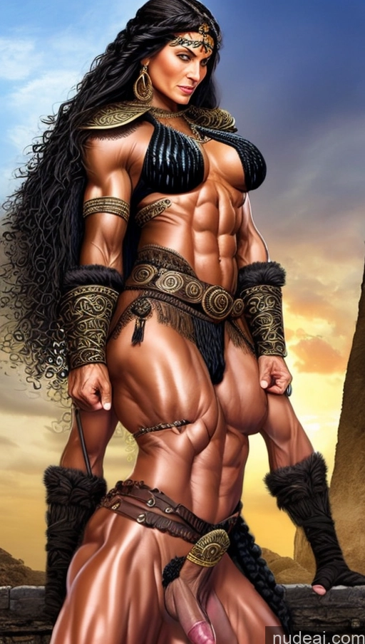 related ai porn images free for Milf 70s Black Hair Braided Barbarian Woman Wearing Blackdresslora Trans Girl With Erect Penis Ethiopian Muscular Abs