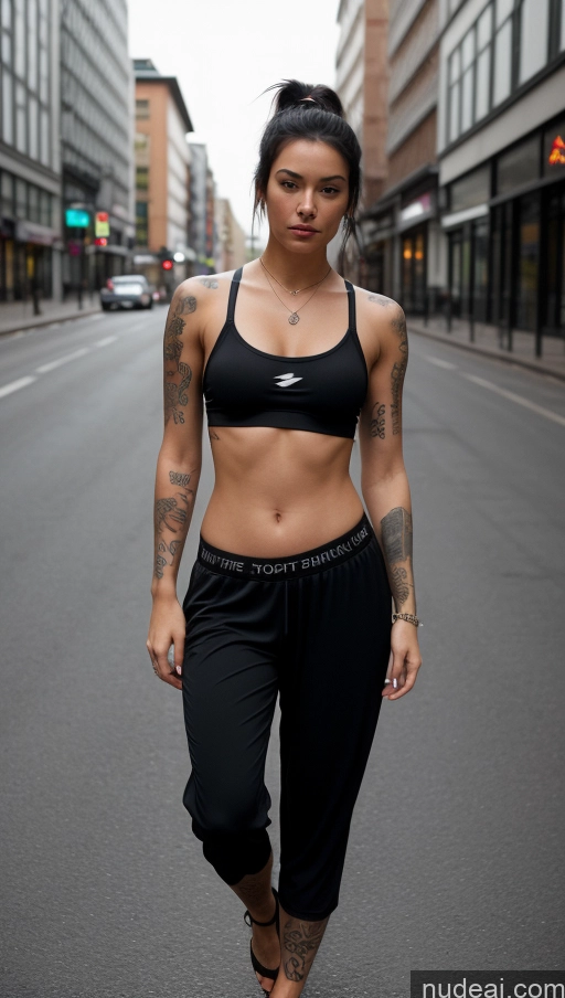related ai porn images free for Woman One Beautiful Short Big Hips 18 Jewelry Dark Lighting German Partially Nude Cyberpunk Ponytail Small Tits Black Hair Tattoos Sports Bra Harem Pants Street