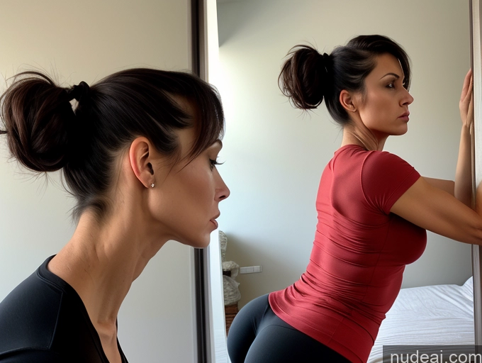 related ai porn images free for 40s Czech Black Hair Yoga Pants Shirt Back View Pixie Skinny Small Ass Bending Over Angry
