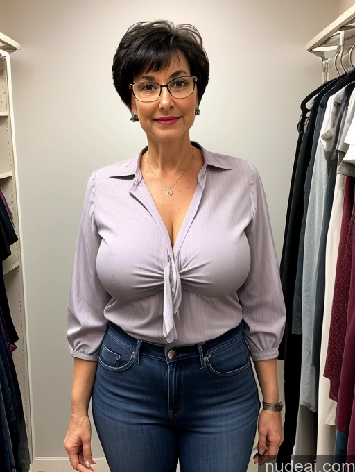 related ai porn images free for 60s Czech Tall Busty Black Hair Pixie Glasses Changing Room Blouse Jeans