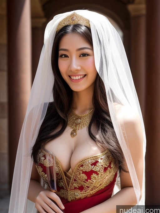 Suou Yuki Busty Perfect Boobs Small Tits Small Ass Perfect Body Fairer Skin Girl 18 Happy Laughing Brunette Long Hair Asian Front View Nude Medieval Niqab Roman Wedding Thin Round Glasses Wine